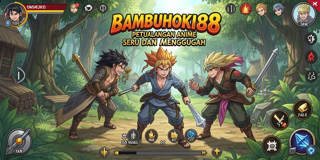 Screenshot utama menampilkan aksi seru gameplay Anime.