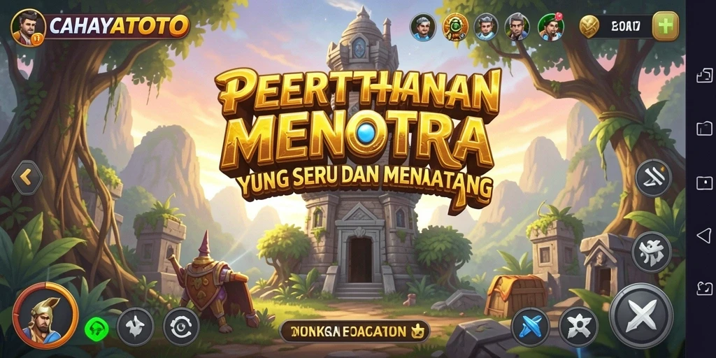 Screenshot dari gameplay seru CAHAYATOTO Tower Defense.