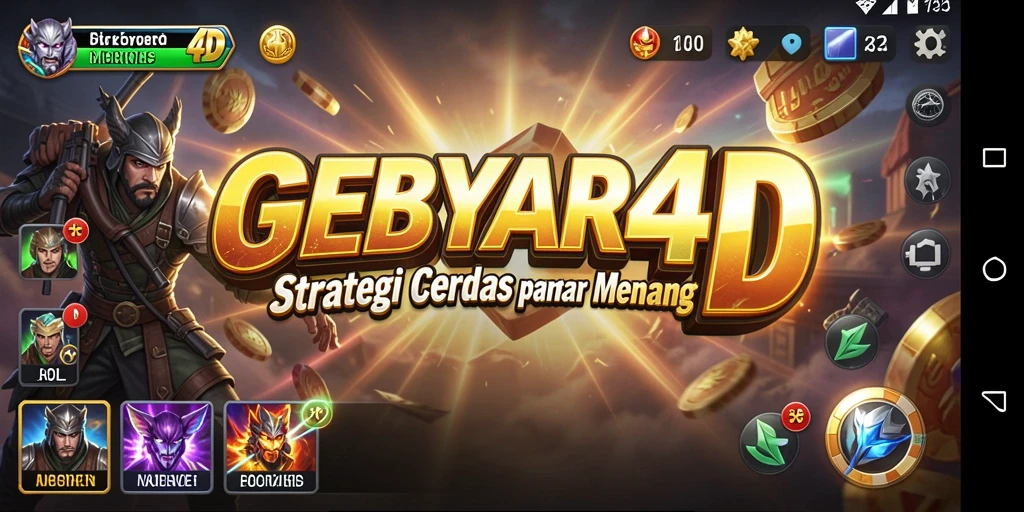 Tampilan gameplay <strong>GEBYAR4D</strong> yang mendebarkan dan penuh strategi.
