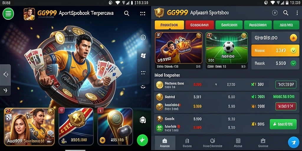 Tampilan menarik dari gameplay taruhan olahraga GG999.