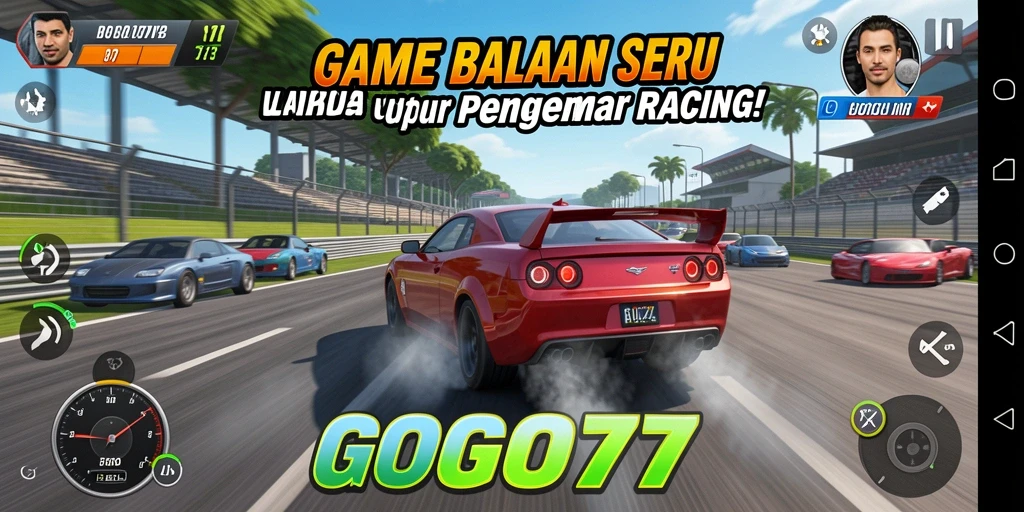 Gameplay Racing GOGO77 yang menegangkan dan seru.