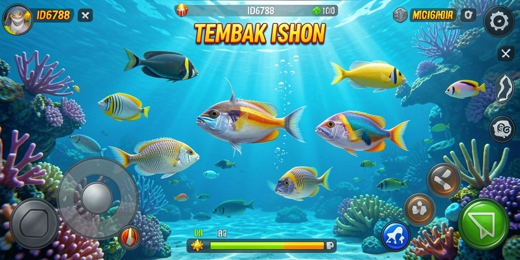 Tampilan gameplay seru dari permainan Tembak Ikan ID6788.