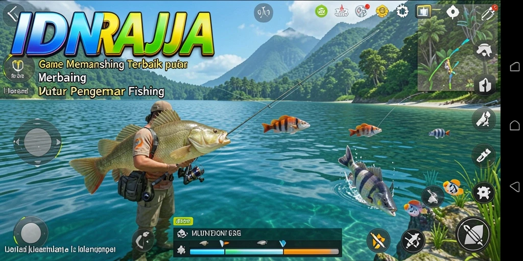 Tangkapan ikan besar dalam gameplay IDNRAJA yang seru.