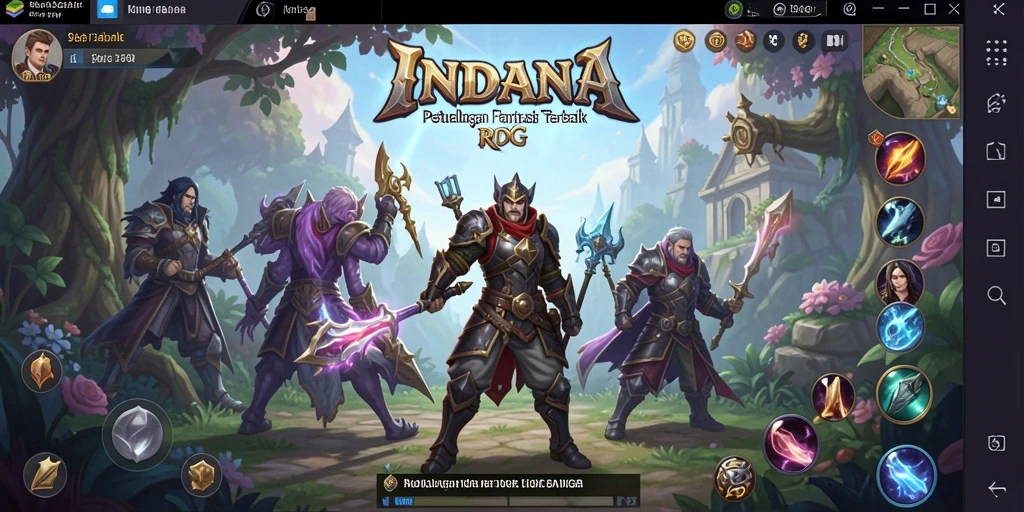 Tampilan utama gameplay <strong>INDAAA</strong> yang menampilkan aksi RPG yang mendebarkan.