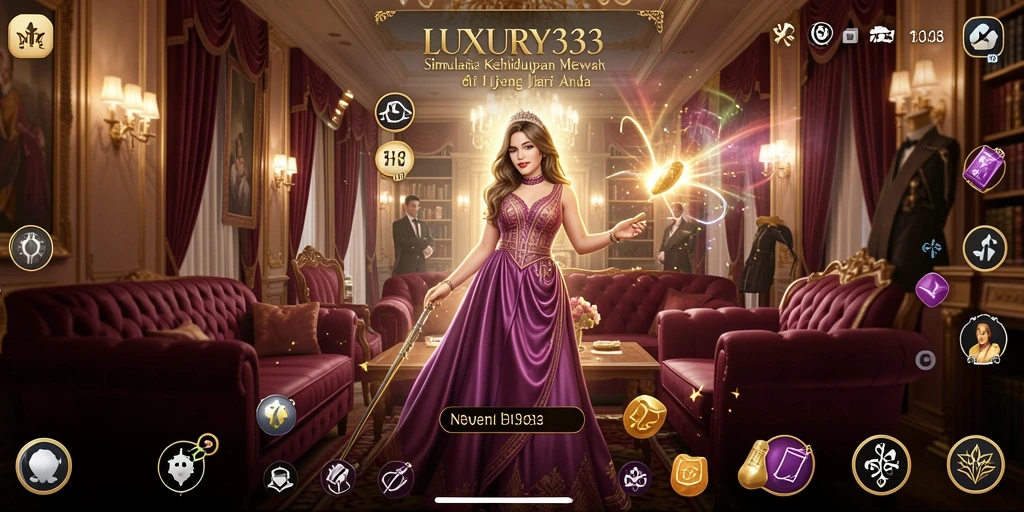 Screenshot menunjukkan pengalaman kehidupan mewah di LUXURY333.