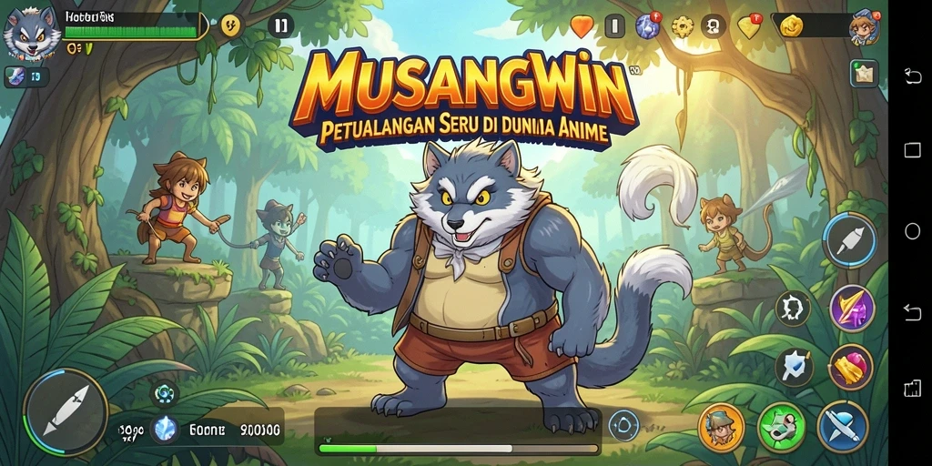 Menampilkan gameplay mendebarkan dari <strong>MUSANGWIN</strong> dengan karakter Anime yang menarik.