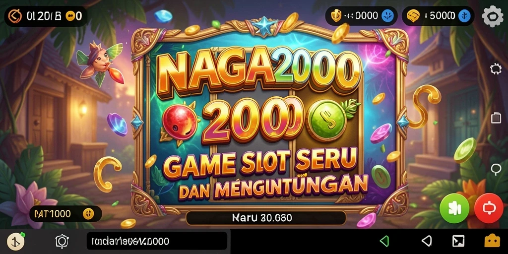 Screenshot gameplay NAGA2000 menampilkan antusiasme bermain slot yang mendebarkan.