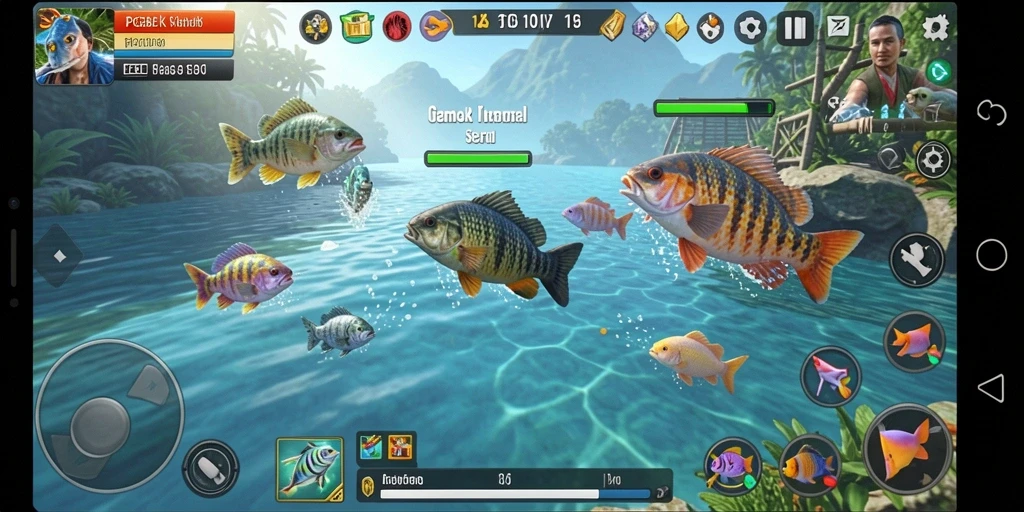 Tampak layar gameplay PGBET menampilkan aksi menembak ikan.