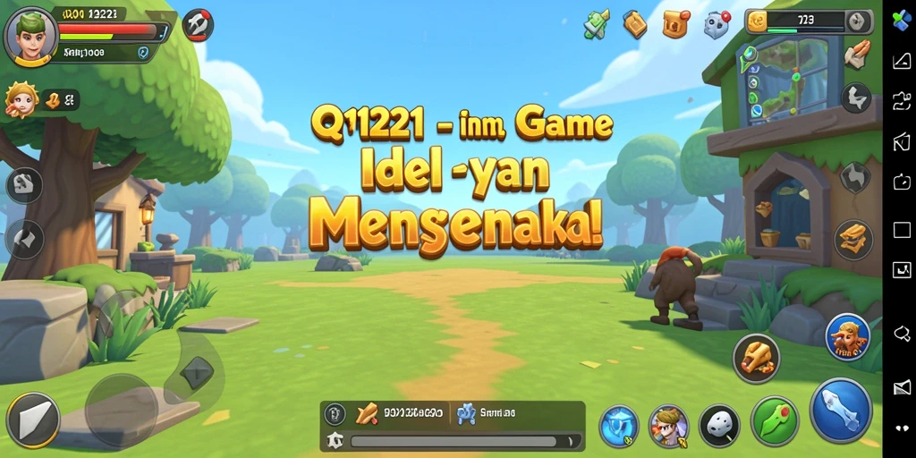 Screenshot gameplay QQ1221 menampilkan aksi Idle yang menarik.