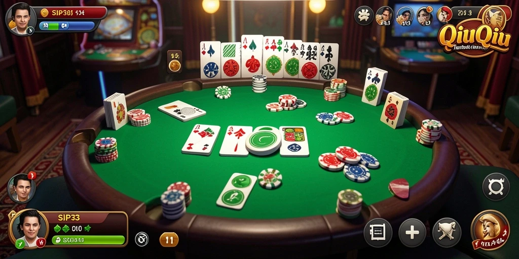 Tampilan gameplay seru QiuQiu di SIP33 dengan teman-teman.