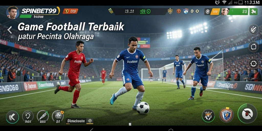 Tampilan gameplay menarik dari SPINBET99 saat pertandingan sepak bola.