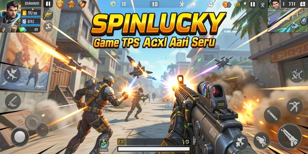 Tangkapan layar menunjukkan aksi seru gameplay SPINLUCKY.